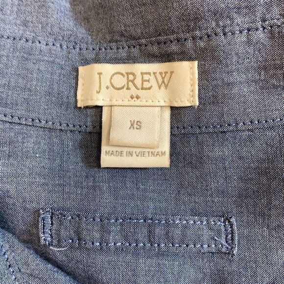 ❤️Last Chance J. Crew denim chambray half button tunic top size XL - Picture 7 of 10